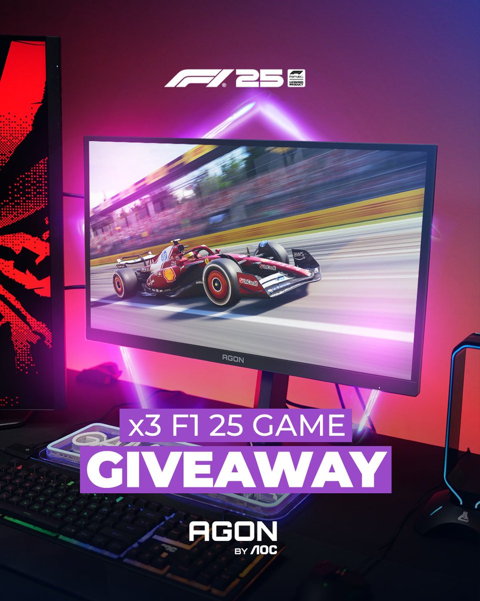 AGON by AOC (@agonbyaoc) on Twitter photo ๐๏ธ ๐F1 25 Iconic Edition GIVEAWAY (3 winners)
To enter:
โ
Follow <a href="/AGONbyAOC/">AGON by AOC</a>
โค๏ธ Like and ๐ repost this post
3 winners will be announced on June 2nd, good luck! ๐ ๐๏ธ ๐F1 25 Iconic Edition GIVEAWAY (3 winners)
To enter:
โ
Follow <a href="/AGONbyAOC/">AGON by AOC</a>
โค๏ธ Like and ๐ repost this post
3 winners will be announced on June 2nd, good luck! ๐