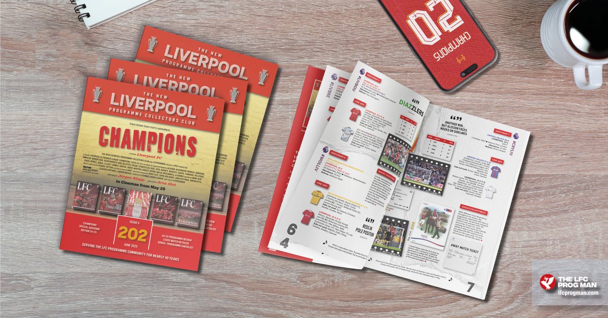 Issue  2⃣0⃣2⃣ a special 'CHAMPIONS' edition of Keith Stanton's 'The New Liverpool Programme Collectors Club' bulletin 👇
Dedicated to #PL 24/25 season &amp; includes #LFCPROG checklist. Copies, plus Offers list &amp; catalogue, being sent to subscribers this weekend. 
#LFCchampions #LFC