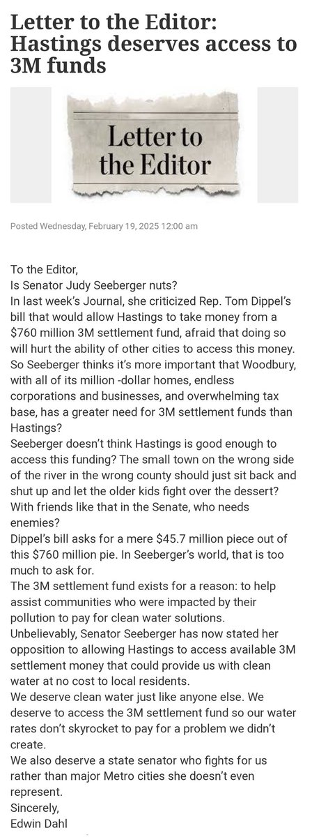 Unfortunately, we have no idea what's going on behind closed doors at the Capitol. Regardless of what's being said during bonding bill negotiations it appears that we will not have a bonding bill to vote on at the upcoming special session.

This means that the City of Hastings