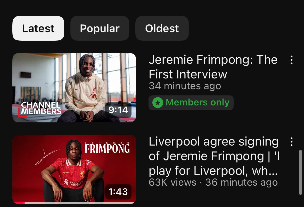 LFC always done members only or is it a new thing? First time I’ve seen it. No wonder we’ve got the money for Wirtz