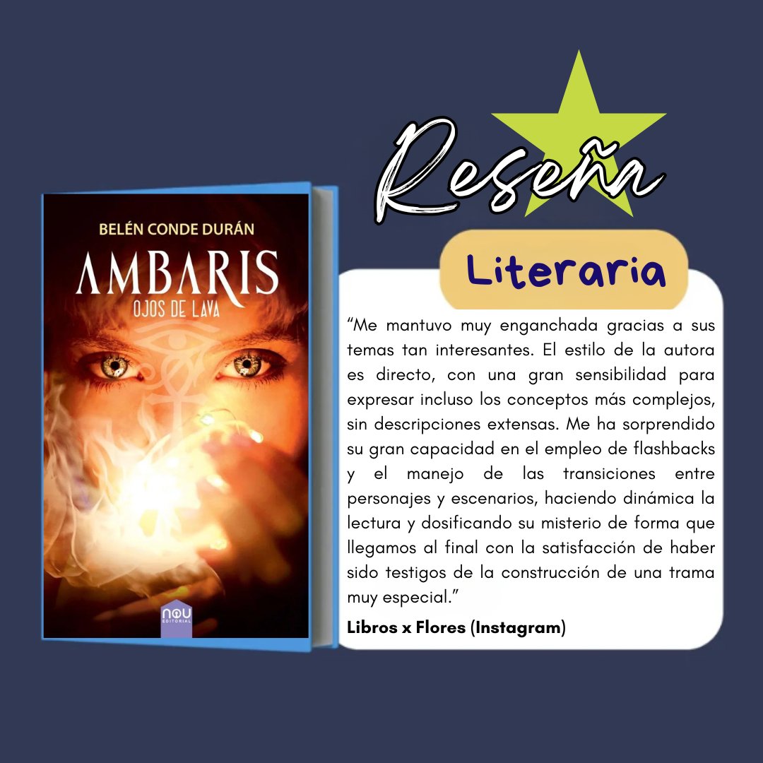 Y tú, ¿has leído #ambaris y tienes algo que decir? ¡Comparte tus opiniones a través de tus RRSS! Es importante para ayudar a otr@s lector@s a descubrir nuevas historias. ❤️

Encuentra "Ambaris" en físico y en digital aquí:

➤ mybook.to/ambaris

@noueditorial