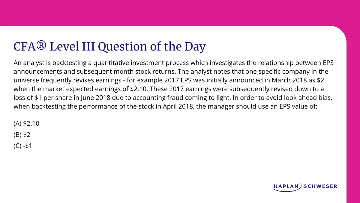 Let us know what you think the answer is below! Check it here: bit.ly/4fuP2wY
 #CFAExam