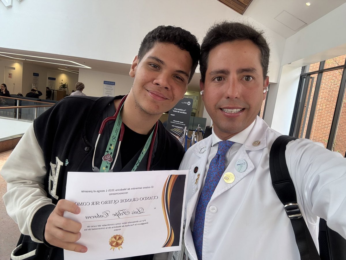 Dr Luis Felipe Cabrera Vargas MD FACS MACC MACCVA (@pipecabrerav) on Twitter photo The best award I have ever received! The when I grow, I want to be like award! of the <a href="/MediUniandes/">Facultad de Medicina - Universidad de los Andes</a> <a href="/Uniandes/">Uniandes</a> <a href="/FSFB_Salud/">Fundación Santa Fe de Bogotá</a> med students! <a href="/pferrada1/">Paula Ferrada MD FACS FCCM MAMSE</a> <a href="/SWexner/">Steven D Wexner MD, PhD</a> <a href="/TomVargheseJr/">Tom Varghese Jr. MD, MS, MBA, FACS, MAMSE 🇺🇸</a> The best award I have ever received! The when I grow, I want to be like award! of the <a href="/MediUniandes/">Facultad de Medicina - Universidad de los Andes</a> <a href="/Uniandes/">Uniandes</a> <a href="/FSFB_Salud/">Fundación Santa Fe de Bogotá</a> med students! <a href="/pferrada1/">Paula Ferrada MD FACS FCCM MAMSE</a> <a href="/SWexner/">Steven D Wexner MD, PhD</a> <a href="/TomVargheseJr/">Tom Varghese Jr. MD, MS, MBA, FACS, MAMSE 🇺🇸</a>