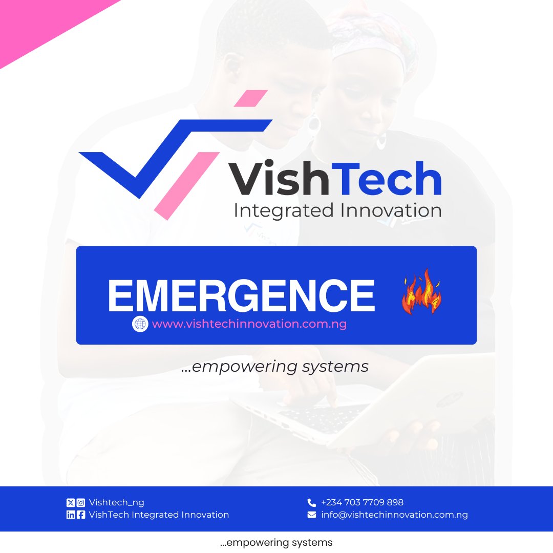vishtech_ng's tweet photo. We build systems that build people, and people that build growth.
#vishtech #innovation #emergence https://t.co/hbOeWsBwHF