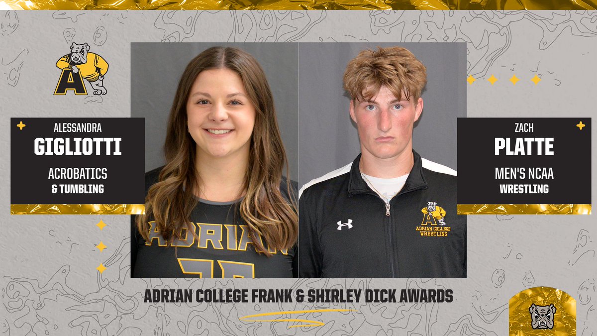 Adrian College Athletics (@adrianbulldogs) on Twitter photo Gigliotti and Platte recognized as 2024-25 Frank & Shirley Dick Award Winners
π° tinyurl.com/yc3p9rh7
#d3wrestle #GDTBAB
<a href="/ACMensWrestling/">Adrian Wrestling</a> <a href="/ACAcroTumb/">Adrian Acrobatics & Tumbling</a> Gigliotti and Platte recognized as 2024-25 Frank & Shirley Dick Award Winners
π° tinyurl.com/yc3p9rh7
#d3wrestle #GDTBAB
<a href="/ACMensWrestling/">Adrian Wrestling</a> <a href="/ACAcroTumb/">Adrian Acrobatics & Tumbling</a>