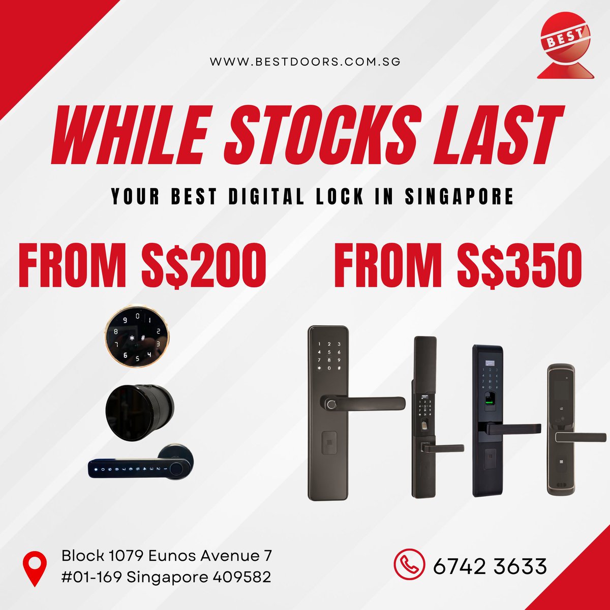 SGBestDoors's tweet image. Looking for a smarter, safer, and sleeker way to secure your space?

Introducing our top-rated Digital Locks, designed to give you peace of mind and keyless convenience — perfect for every modern Singaporean home and office! 🇸🇬🏠

#digitallock #digitallocks #bestdoors