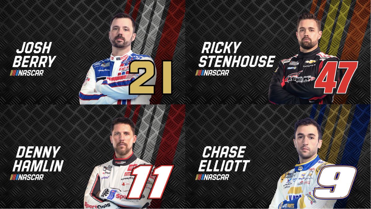 Peter Stratta (@peterstratta) on Twitter photo TNT Sports and HBO Max unveil the #NASCAR Driver Cam multiview options for <a href="/NashvilleSuperS/">Nashville Superspeedway</a>:
<a href="/joshberry/">Josh Berry</a>
<a href="/StenhouseJr/">Ricky Stenhouse Jr.</a>
<a href="/dennyhamlin/">Denny Hamlin</a>
<a href="/chaseelliott/">Chase Elliott</a> - 2022 winner
#CrackerBarrel400 #NASCAR TNT Sports and HBO Max unveil the #NASCAR Driver Cam multiview options for <a href="/NashvilleSuperS/">Nashville Superspeedway</a>:
<a href="/joshberry/">Josh Berry</a>
<a href="/StenhouseJr/">Ricky Stenhouse Jr.</a>
<a href="/dennyhamlin/">Denny Hamlin</a>
<a href="/chaseelliott/">Chase Elliott</a> - 2022 winner
#CrackerBarrel400 #NASCAR