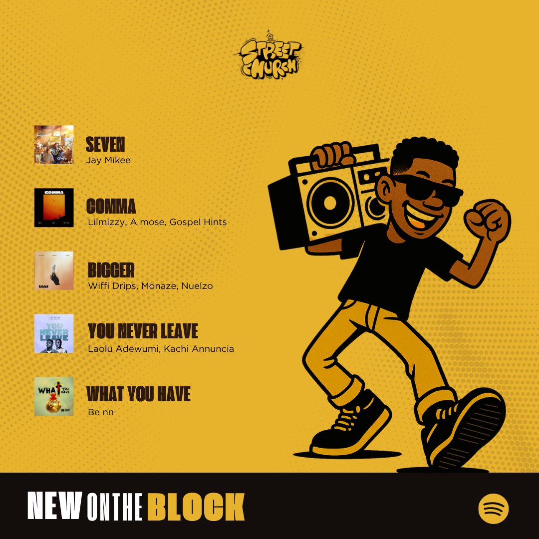 streetchurchh's tweet photo. New on the block this week! ๐ฅ
Swipe >>>>
Full playlist:
https://t.co/5PTnbSpsXz
#StreetChurch #SCMusic https://t.co/Sy0oSvvhNw
