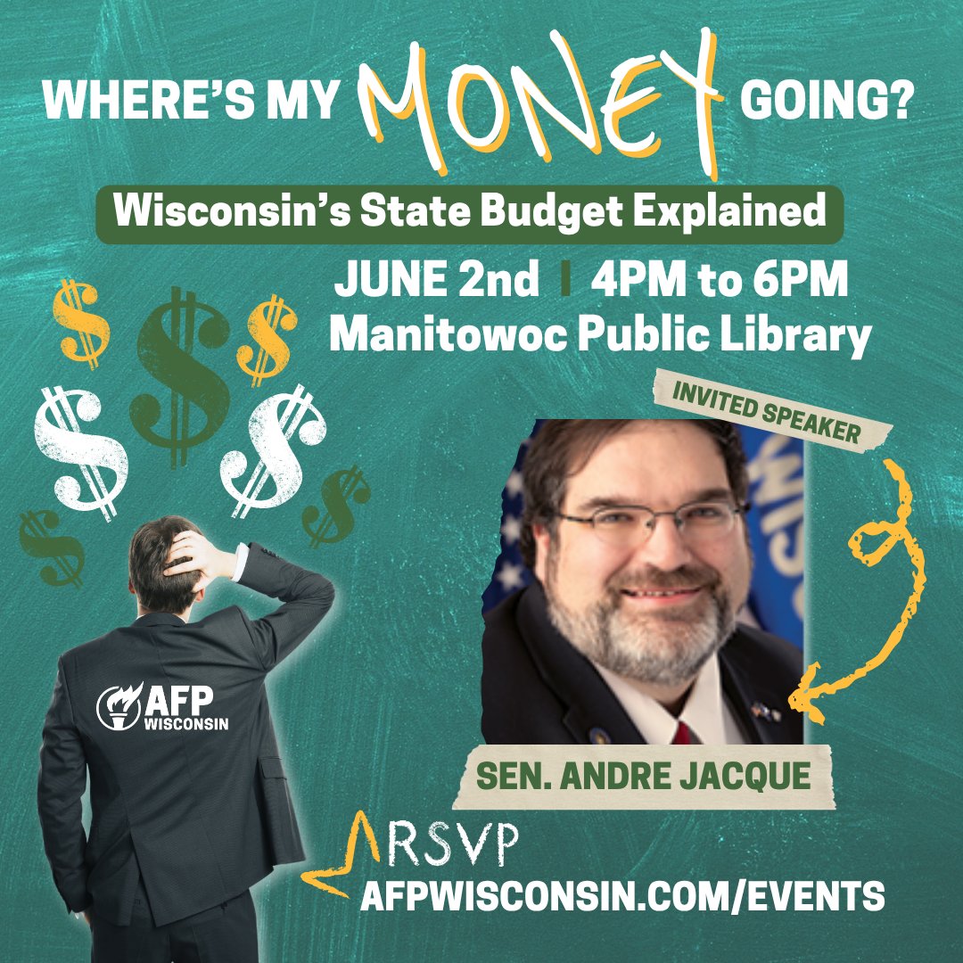 🤔 Curious about Gov. Evers' Wisconsin budget plan? 💸 Wondering where your tax dollars are headed?

Join us for a lively town hall with Sen. Andre Jacque as he breaks down why this budget will break Wisconsin's wallet!

💬 Share your concerns, get answers, and enjoy some tasty