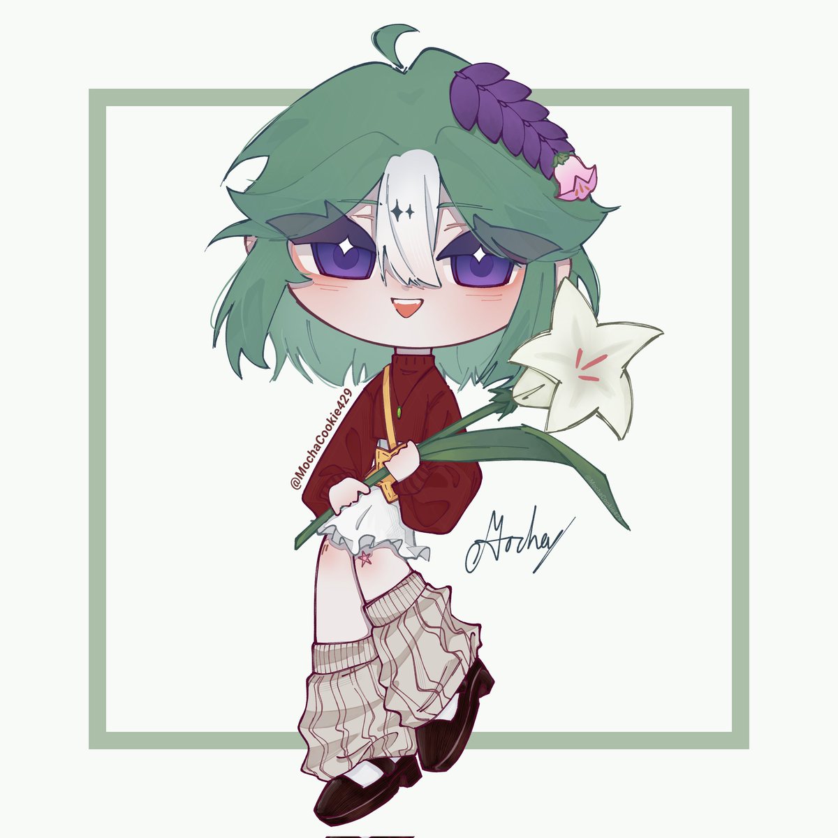 Mocha 🌿🪻 

#oc #myart