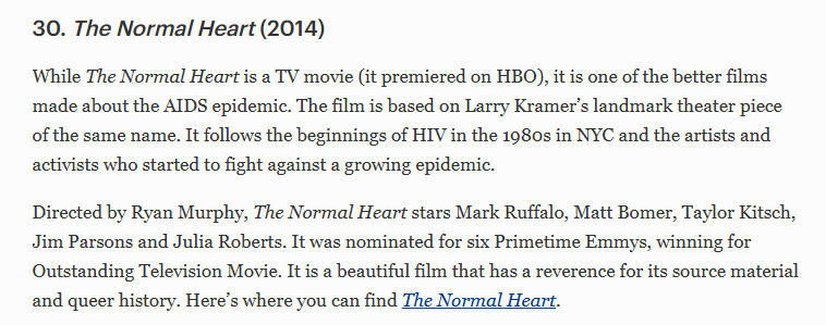 Moffel83's tweet image. 55 Must-Watch LGBTQ+ Movies That Made An Impact forbes.com/sites/entertai… 

#TheNormalHeart