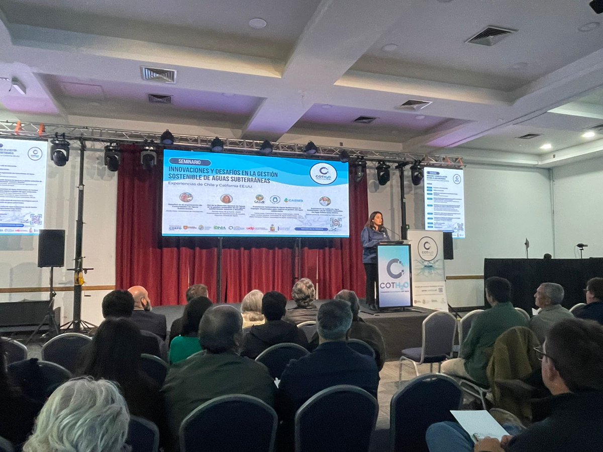 2aJunta's tweet image. |Ahora| Participando en el Seminario Innovaciones y Desafíos en la Gestión Sostenible de Aguas Subterráneas, Experiencias de Chile y California EE.UU. 

Una gran instancia para abordar este tema.