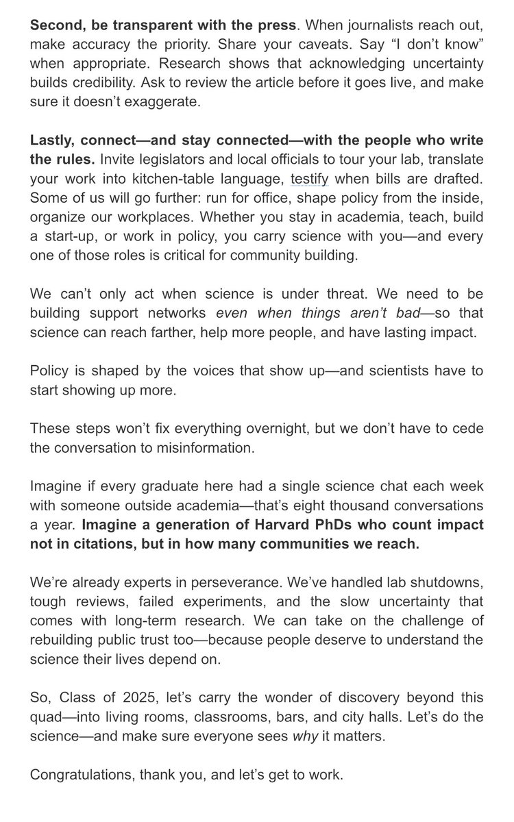 ScienceYael's tweet image. HMS PhD hooding ceremony, May 2025. Ya’el Courtney.   

“Beyond the Paywall: Making Science a Public Good Again”

docs.google.com/document/d/10Z…