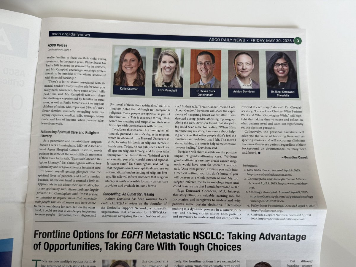 Cristiane D Bergerot (@crisbergerot) on Twitter photo One of the most powerful moments of #ASCO25 — the <a href="/ASCO/">ASCO</a> Voices session with <a href="/kaydaustin/">Katie Coleman</a> <a href="/StevenClarkCunn/">Steven C. Cunningham</a> #Campbell #Davidson #Cheedella
Stories that moved us, challenged us, and reminded us why we do this work. 🎤❤️ #ASCOVoices <a href="/cardismith/">Cardinale B. Smith</a> One of the most powerful moments of #ASCO25 — the <a href="/ASCO/">ASCO</a> Voices session with <a href="/kaydaustin/">Katie Coleman</a> <a href="/StevenClarkCunn/">Steven C. Cunningham</a> #Campbell #Davidson #Cheedella
Stories that moved us, challenged us, and reminded us why we do this work. 🎤❤️ #ASCOVoices <a href="/cardismith/">Cardinale B. Smith</a>