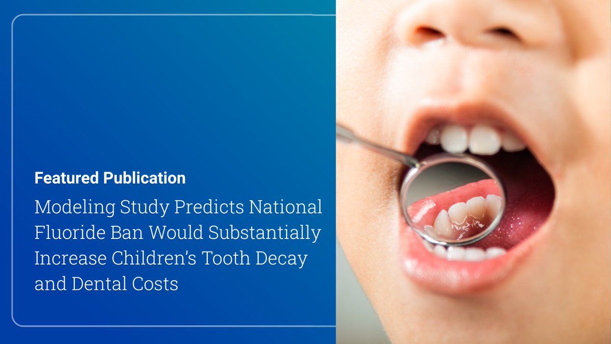 Mass General Brigham Research (@mgbresearchnews) on Twitter photo What happens if #fluoride were removed from US water systems?
A new study from <a href="/lisathedoc/">Lisa Simon</a> and collaborators predicts this decision could increase tooth decay in children and dental costs 🦷 💵 The study was published in <a href="/JAMAHealthForum/">JAMA Health Forum</a>.
Read more: massgeneralbrigham.org/en/about/newsr… What happens if #fluoride were removed from US water systems?
A new study from <a href="/lisathedoc/">Lisa Simon</a> and collaborators predicts this decision could increase tooth decay in children and dental costs 🦷 💵 The study was published in <a href="/JAMAHealthForum/">JAMA Health Forum</a>.
Read more: massgeneralbrigham.org/en/about/newsr…