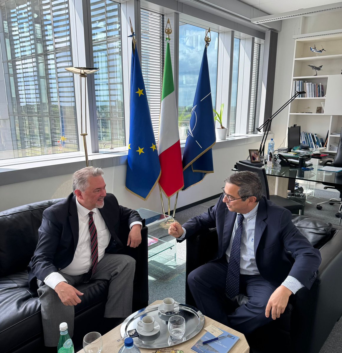 Marco Peronaci (@mperonaci) on Twitter photo Very glad to meet at <a href="/ItalyatNATO/">Italy at NATO</a> my new colleague 🇹🇷 Amb. Basat Öztürk. Welcome back in #NATO family!
The strategic partnership between Italy and Türkiye is crucial for many key issues on the Atlantic agenda and I look forward to working together 🤝 Very glad to meet at <a href="/ItalyatNATO/">Italy at NATO</a> my new colleague 🇹🇷 Amb. Basat Öztürk. Welcome back in #NATO family!
The strategic partnership between Italy and Türkiye is crucial for many key issues on the Atlantic agenda and I look forward to working together 🤝