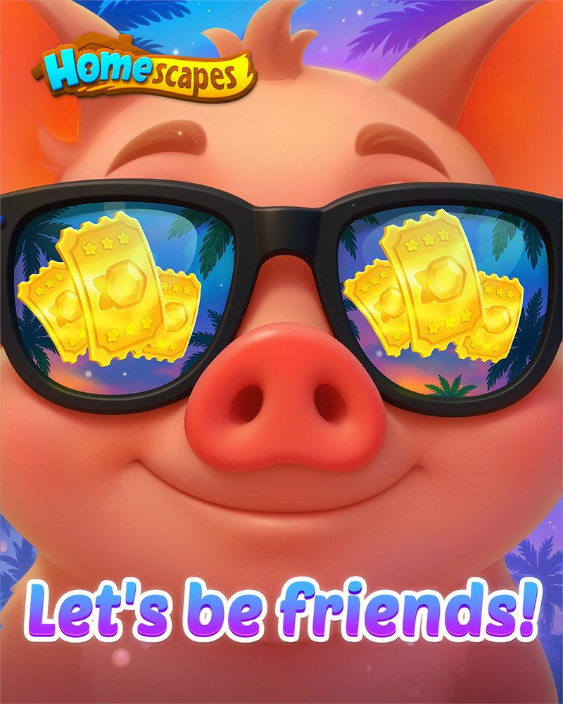 🐾 Hey, you! Yes, you!
Let’s be friends? 🐷
Waiting for you in the new season: homescapes.onelink.me/zep5/zhyk8vk0