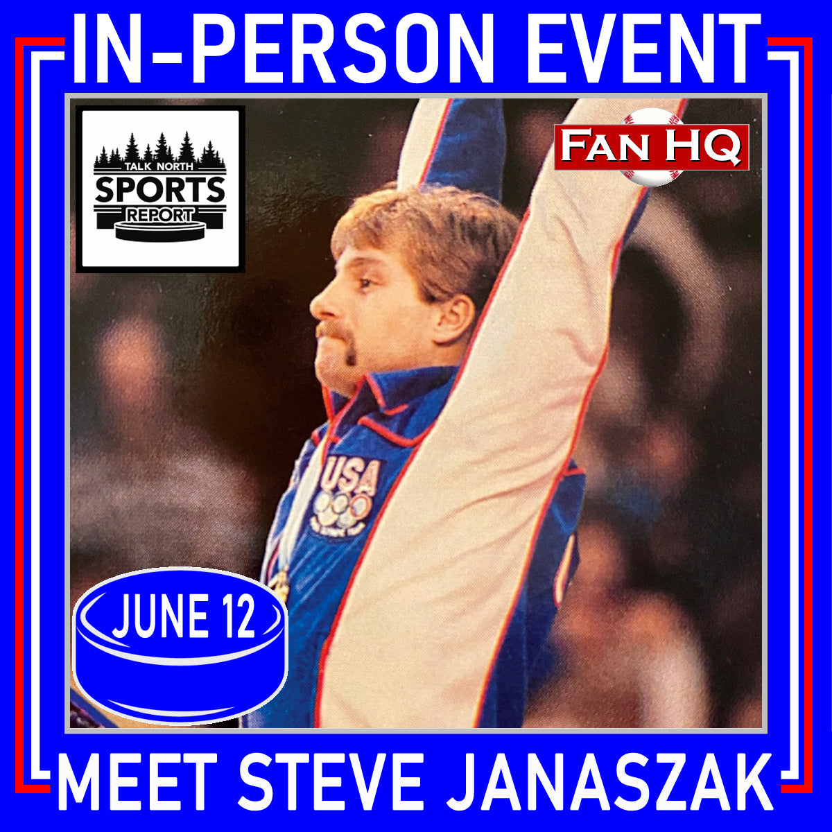Fan HQ (@fanhq) on Twitter photo Join us on Thursday, June 12 at Parlay Kitchen & Bar for <a href="/TalkNorthPod/">Talk North</a> live show! Free to attend - VIP tickets available for a special meet & greet with <a href="/1980MiracleTeam/">1980 Miracle Hockey Team</a> member Steve Janaszak! Reserve yours at fanhqstore.com/collections/st… Join us on Thursday, June 12 at Parlay Kitchen & Bar for <a href="/TalkNorthPod/">Talk North</a> live show! Free to attend - VIP tickets available for a special meet & greet with <a href="/1980MiracleTeam/">1980 Miracle Hockey Team</a> member Steve Janaszak! Reserve yours at fanhqstore.com/collections/st…