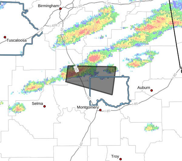 STRONG THUNDERSTORM ADVISORY FOR ELMORE COUNTY UNTIL 12:30 PM 

SPSBMX from 5/30/2025 11:51 AM to 12:30 PM CDT for Elmore County, AL: A STRONG THUNDERSTORM WILL IMPACT NORTH... inws.ncep.noaa.gov/a/a.php?i=1149…