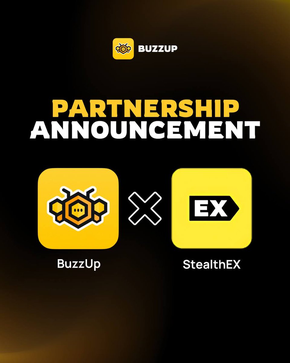 🐝 Exciting News: We're thrilled to welcome <a href="/StealthEX_io/">StealthEX</a> to the BuzzUp ecosystem! 🐝

BuzzUp is now partner with  StealthEX — a powerful instant crypto swap platform offering 2000+ coins and tokens, with no registration and non-custodial security. 🔒⚡️

About StealthEX: