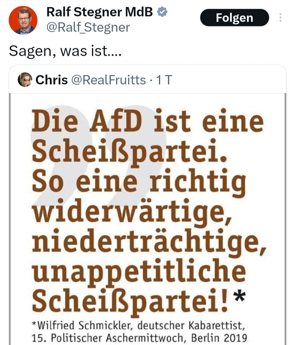 Unfassbar! Das hat der Bundestagsabgeordnete Ralf Stegner von der SPD gerade auf seinem offiziellen Account gepostet! Was ist das für ein Ton? Wer sind hier die wahren Antidemokraten in diesem Land?