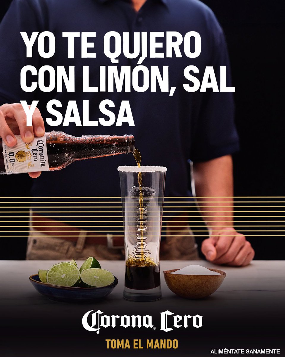 Limón, sal, salsa o solita.
¿A ti cómo te gusta tu #CoronaCero? 🍋🍺