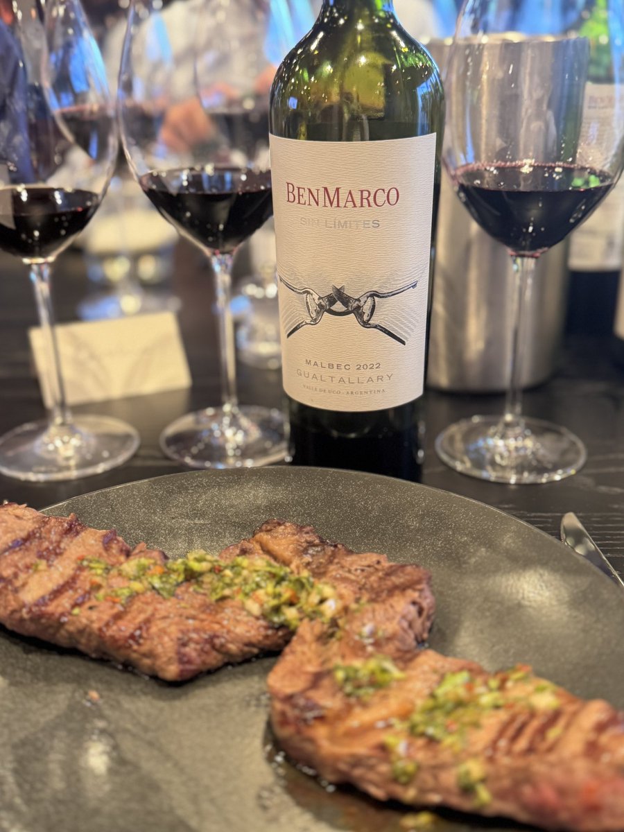 Tasted 9 beautifully expressive Ben Marco wines, perfectly paired with vibrant Argentinian dishes at @gaucho Tower Bridge.

Favs: Sin Límites Chardonnay ‘18 (fresh &amp; bold) &amp; Gualtallary Malbec ‘22 (vibrant, structured).

Malbec + steak = perfection! 😋 
Now in UK via <a href="/EnotriaCoe/">Enotria&Coe</a>