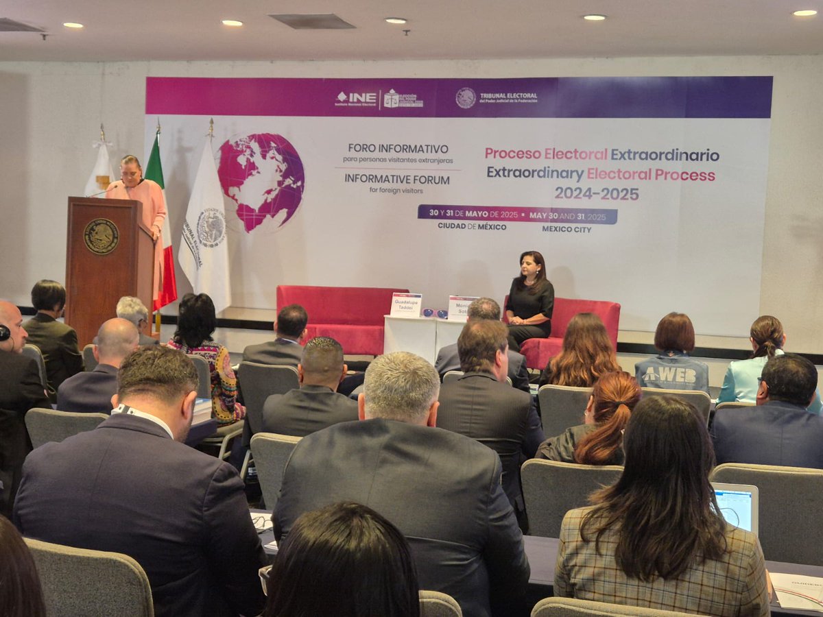 Exposición por parte de la Lic. Guadalupe Taddei Zavala, Consejera Presidenta del INE. 
<a href="/INEMexico/">@INEMexico</a> <a href="/TEPJF_informa/">TEPJF</a> 
#misióndeobservacion#uniore