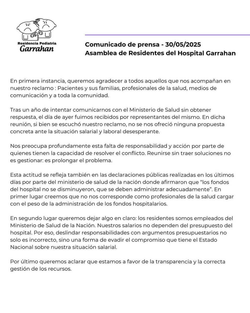 ResisGarrahan's tweet photo. Comunicado de prensa del dia de hoy. #FuerzaGarrahan 💜 https://t.co/7qgMrKMQtv