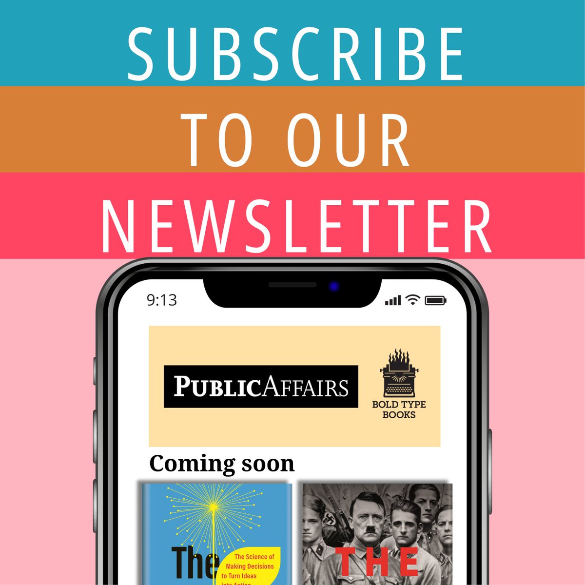 Get 20% off your next order when you sign up for our newsletter at boldtypebooks.com 📘