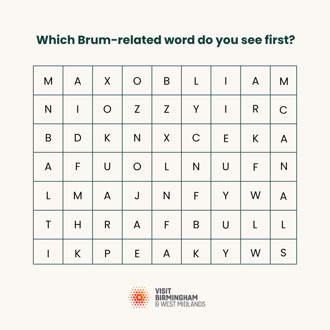 Which Brum-related word do you see first? 🧐

Whichever one you spot, it’s your sign to come and experience it for yourself!

Comment below bab 👇