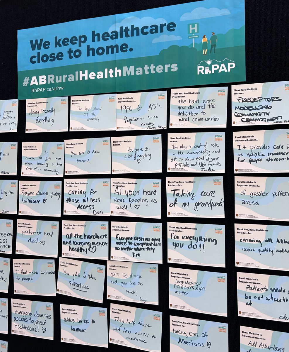 UCalgary DLRI (Rural Medicine) (@ucalgaryrural) on Twitter photo That’s a wrap on #ABRuralHealthWeek!
We loved connecting at <a href="/UCalgaryMed/">UCalgaryMedicine</a> to celebrate rural health workers. Thanks to all who stopped by and shared your stories! Our Associate Dean & Assistant Dean joined us to promote I ❤️ Rural.
#ABRuralHealthWeek #LetsGoRural
<a href="/AlbertaRhPAP/">Rural Health Professions Action Plan (RhPAP)</a> That’s a wrap on #ABRuralHealthWeek!
We loved connecting at <a href="/UCalgaryMed/">UCalgaryMedicine</a> to celebrate rural health workers. Thanks to all who stopped by and shared your stories! Our Associate Dean & Assistant Dean joined us to promote I ❤️ Rural.
#ABRuralHealthWeek #LetsGoRural
<a href="/AlbertaRhPAP/">Rural Health Professions Action Plan (RhPAP)</a>