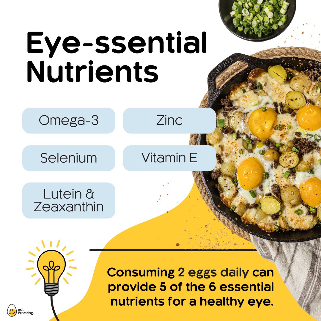 #DYK that eggs are packed with 5 of the 6 essential nutrients you need for healthy eyes? 👀

Don’t skip out on these nutrient powerhouses. Eating 2 eggs daily is a vision-friendly choice! 🍳

#FreshFactFriday #EggsAnytime #EggsForAll #NewBrunswickEggs #CanadianEggs