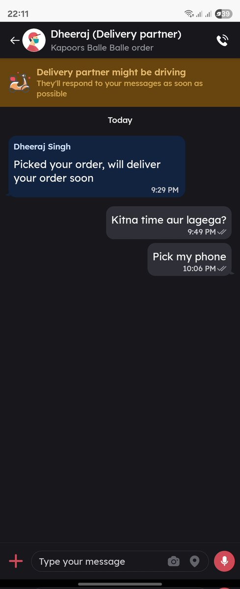 bahi_khaata's tweet photo. If you cannot deliver order then Donot take it.

Secomd time in a row 
-Payment accepted by zomato. -Order accepted by resturant but 

after wasting 1 hr and embarrassment in front of guests, I had to cancel my order. 
No one responded pictures attached @zomato
@deepigoyal https://t.co/X37jIWqt5t