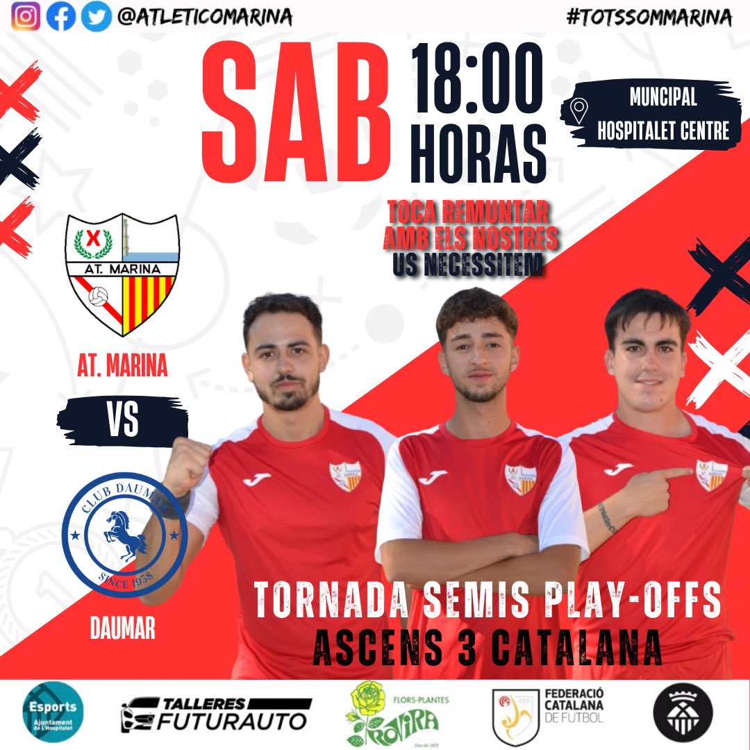 HO FAREM ⚪️🔴❤️⚽️ 

🔴⚪️ Dissabte 31 a les 17:30 tothom a l’estadi