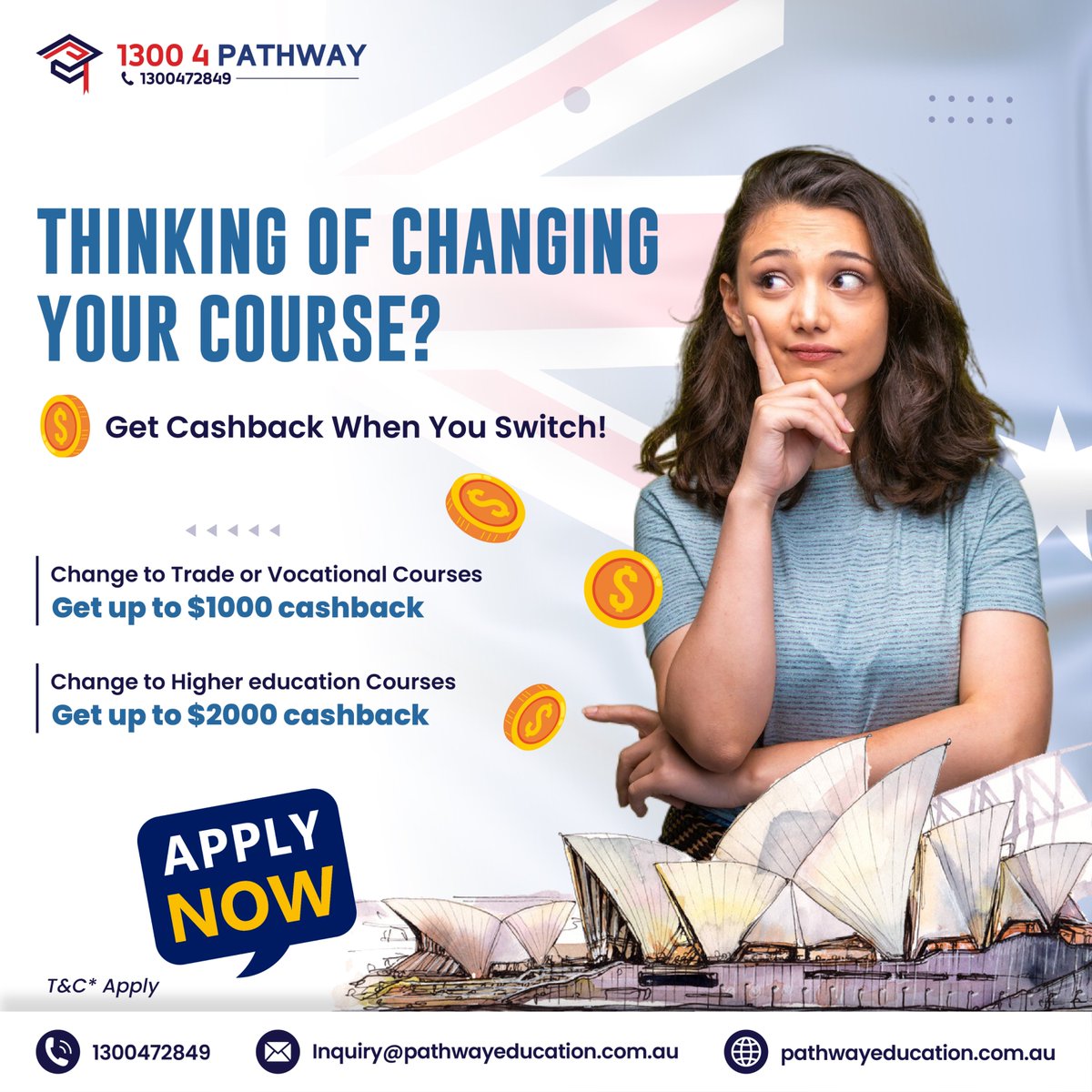pathway_edu_au's tweet image. 🎓Thinking of Changing Your Course?

#Coursechange #Courseprovider #Course #Vocationalcourses #Highereducation #Studycourse #Cashback #Migrationexpert #Visaservices #Migration #migrationagent #migrationserviceinmelbourne