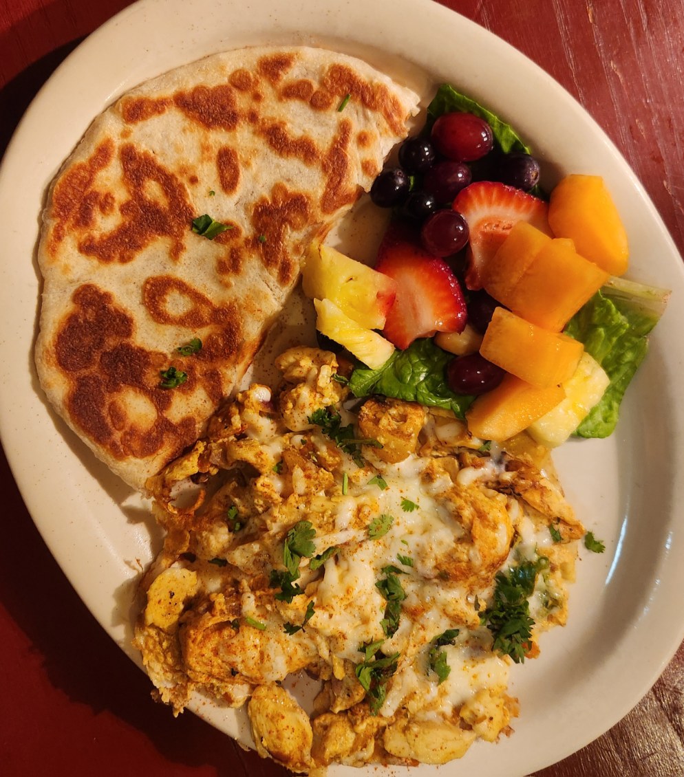 Try one of current specials at eggtc. - A South-Asian Inspired Scrambler, Chicken Sauteed with Potatoes, Onions, Tomatoes and Fiery Jalapenos, all Simmered in a Rich, Aromatic Korma Sauce. Folded into Fluffy Scrambled Eggs!  

Order now at eggtckc.com

#eggtc