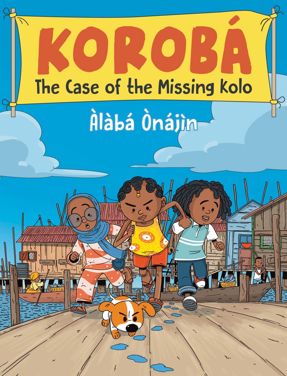 Alabaonajin's tweet image. YAY!!! Finally allowed to share the cover of the first in my children's mystery graphic novel series, Korobá, published by @holidayhousebks .
A charismatic young sleuth, Korobá takes on a case close to home in this new graphic novel series set in a vibrant African community.