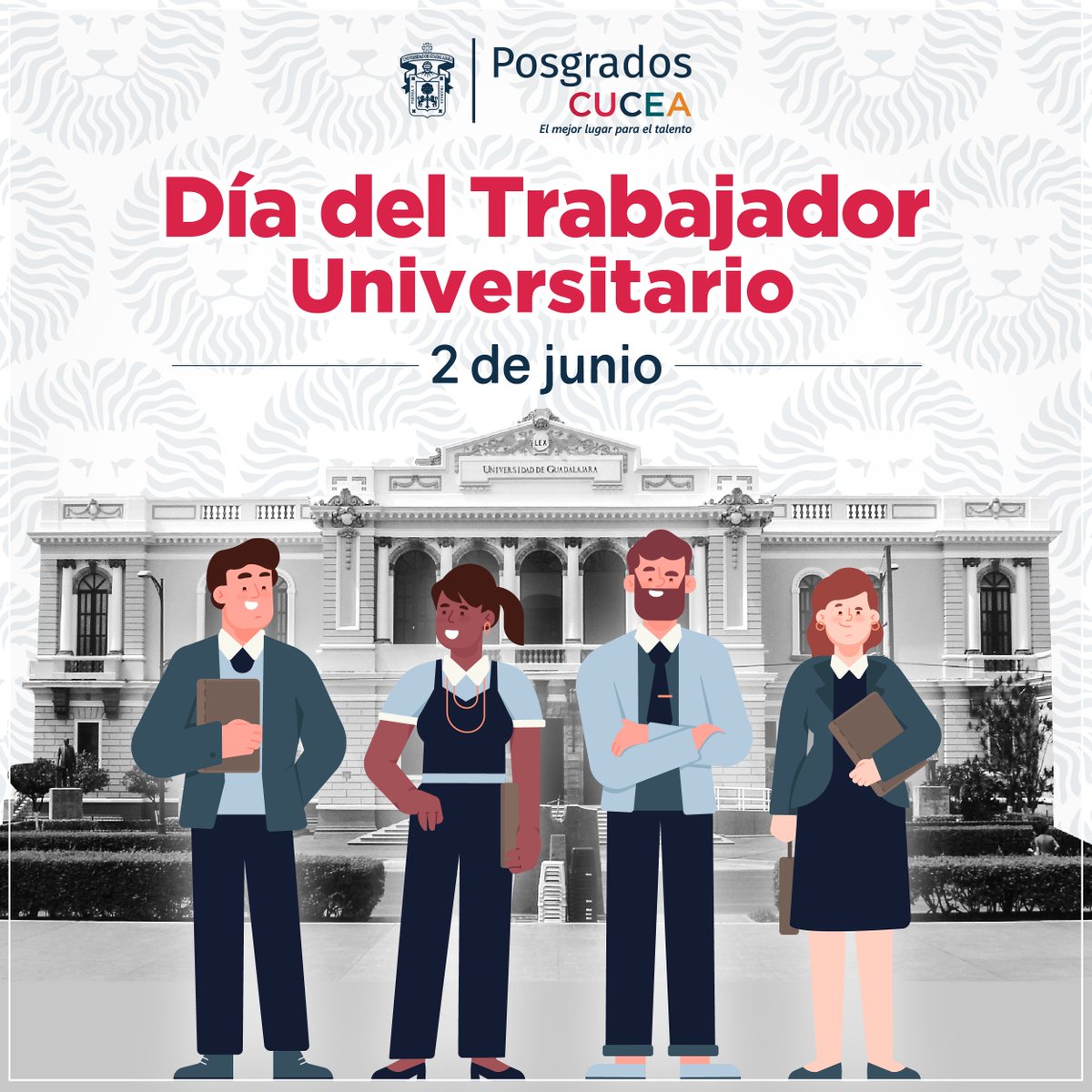 🎓 Día del Trabajador Universitario 🎓 
Hoy reconocemos y agradecemos la labor del personal académico, administrativo y operativo que, con su trabajo, fortalece la misión educativa y social de nuestra institución.

#PosgradosCUCEA #DecisionesQueTransforman