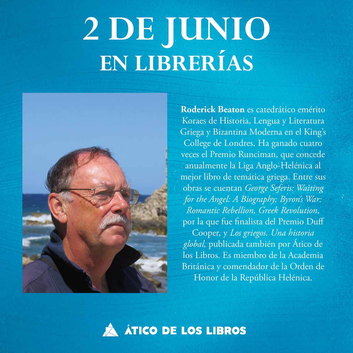 Ático de los Libros (@aticolibros) on Twitter photo ¡Novedad!
"Grecia", del cuatro veces ganador del premio Runciman, Roderick Beaton, llegará a librerías el 2 de junio ✨
Un libro imprescindible para entender el papel central de Grecia en la historia moderna de Europa y en los dilemas del mundo contemporáneo 🇬🇷
<a href="/udllibros/">Udl Libros</a> ¡Novedad!
"Grecia", del cuatro veces ganador del premio Runciman, Roderick Beaton, llegará a librerías el 2 de junio ✨
Un libro imprescindible para entender el papel central de Grecia en la historia moderna de Europa y en los dilemas del mundo contemporáneo 🇬🇷
<a href="/udllibros/">Udl Libros</a>