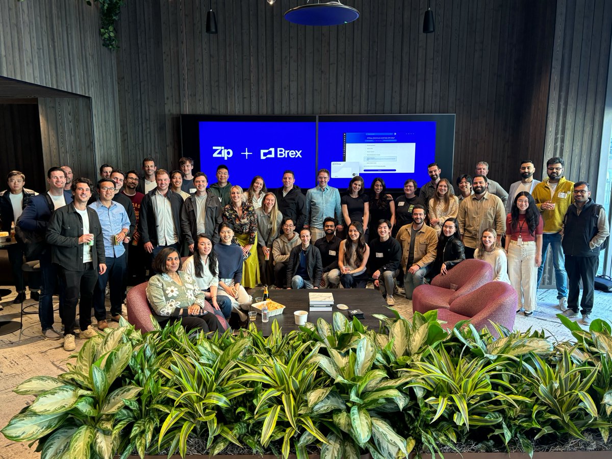 It takes a village, and we're proud this is ours 🧡 💙 

This week, we celebrated the launch of Brex for <a href="/theziphq/">Zip</a> with the incredible people who made it happen. From idea to execution, this partnership has been a true collaboration between two powerhouse teams. This moment was