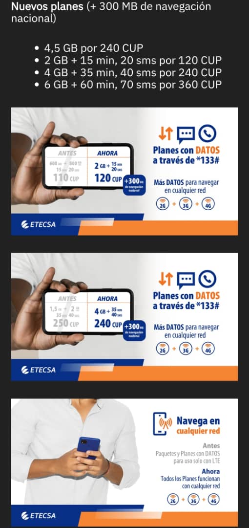 <a href="/ETECSA_Cuba/">ETECSA</a> anuncia nuevas medidas comerciales, para saber más de ellas y su implemantación consulta los canales oficiales de información #EtecsaConCuba