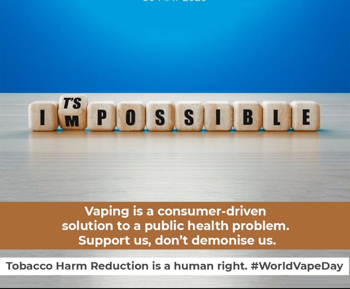 #WVD2025 #WorldVapeDay25 #20YearsOfFacts #20YearsOfInnovation #VapingWorks #HealthForAll #RightToHealth #RightToChoice The WHO constantly deploys #misinformation as it continues its anti-vape campaign on #WNTD2025, refusing to embrace harm reduction for the world’s leading cause