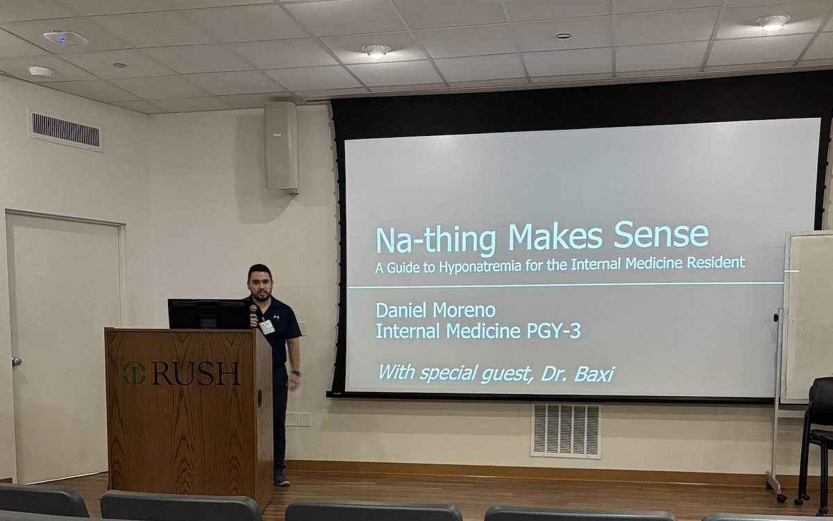 Roger Rodby (@nephrodby) on Twitter photo Future <a href="/Rush_Nephrology/">Rush Nephrology</a> fellow Dan Moreno giving his senior presentation on about as difficult a topic that a resident could tackle. 👏👏👏👏👏. And for someone who prides himself on great titles, I cannot believe I never thought of this one ! Go Dan! <a href="/RushDOIM/">RUSH Internal Medicine</a>. Future <a href="/Rush_Nephrology/">Rush Nephrology</a> fellow Dan Moreno giving his senior presentation on about as difficult a topic that a resident could tackle. 👏👏👏👏👏. And for someone who prides himself on great titles, I cannot believe I never thought of this one ! Go Dan! <a href="/RushDOIM/">RUSH Internal Medicine</a>.