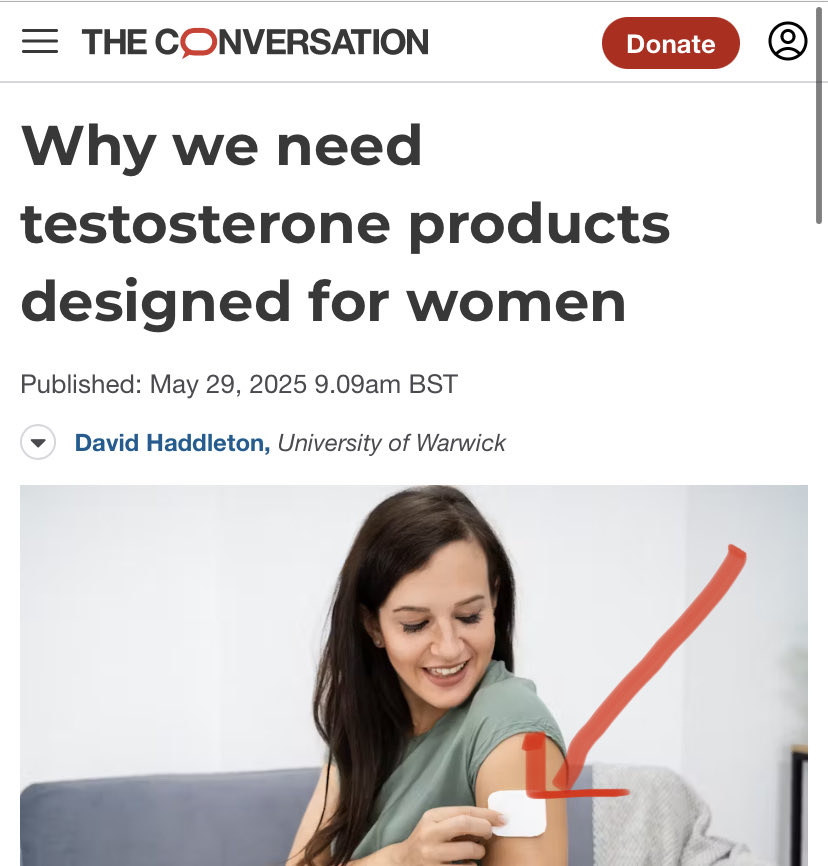 Everything About the Menopause... (@menoscandal) on Twitter photo A testosterone patch is being trialled for women at ā¦<a href="/uniofwarwick/">University of Warwick</a>ā© - much needed as women who want their own hormone back have to guess whatās one tenth of the male product. theconversation.com/why-we-need-te⦠A testosterone patch is being trialled for women at ā¦<a href="/uniofwarwick/">University of Warwick</a>ā© - much needed as women who want their own hormone back have to guess whatās one tenth of the male product. theconversation.com/why-we-need-teā¦