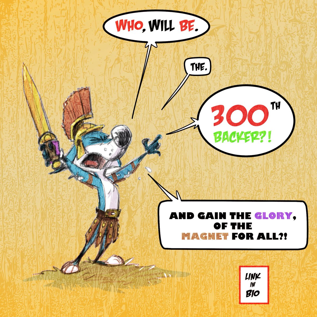 D__Gee's tweet image. Currently @ 299 backers! Who will be the 300th?!
Be that hero who unlocks the power of the mighty GUS 🧲 for all backers!! *LINK BELOW*
kickstarter.com/projects/dgee/…
#kickstarter #forestfolkcomic #mischiefandmonsters