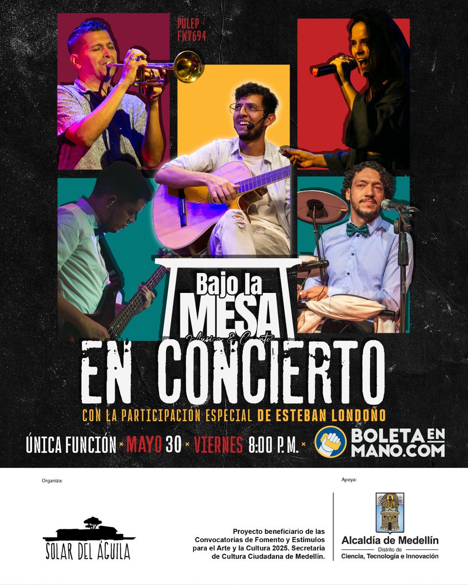 Bajo la Mesa es una agrupación con todos los sentidos puestos en contar historias y hacer buena música con ellas. Entre un funk original y covers interpretados de forma única, los artistas van a armar la fiesta. 🎶

🎟️ Boletas disponibles en boletaenmano.com