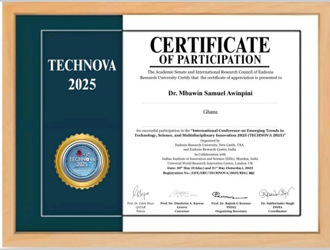 MAwinpini's tweet photo. Words are not enough to express my heartfelt gratitude to this noble organization for the Certificate of Participation for the "Techno 2025" with the theme "International conference on Emerging Trends in Technology, Science and Multidisciplinary Innovations ". https://t.co/1ajV7EOUQZ