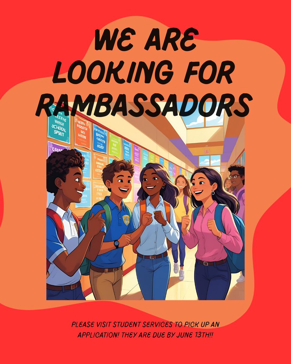 Student Services RHS (@ramscounselors) on Twitter photo Rising Sophomores, Juniors and Seniors want to become a Rambassador for next school year? Rambassador applications are on the Front Desk in Student Services. Stop by to grab one for yourself! Your entire application MUST be returned by June 13th. <a href="/RolesvilleRams/">Rolesville HS</a> Rising Sophomores, Juniors and Seniors want to become a Rambassador for next school year? Rambassador applications are on the Front Desk in Student Services. Stop by to grab one for yourself! Your entire application MUST be returned by June 13th. <a href="/RolesvilleRams/">Rolesville HS</a>