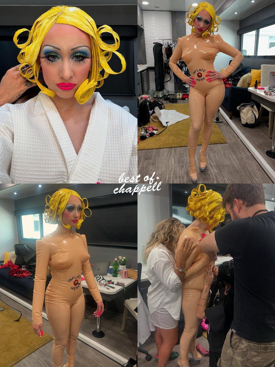 chappell roan shares behind the scenes photos of her guest judge episode on rupaul’s drag race #allstars10 via instagram! ✨